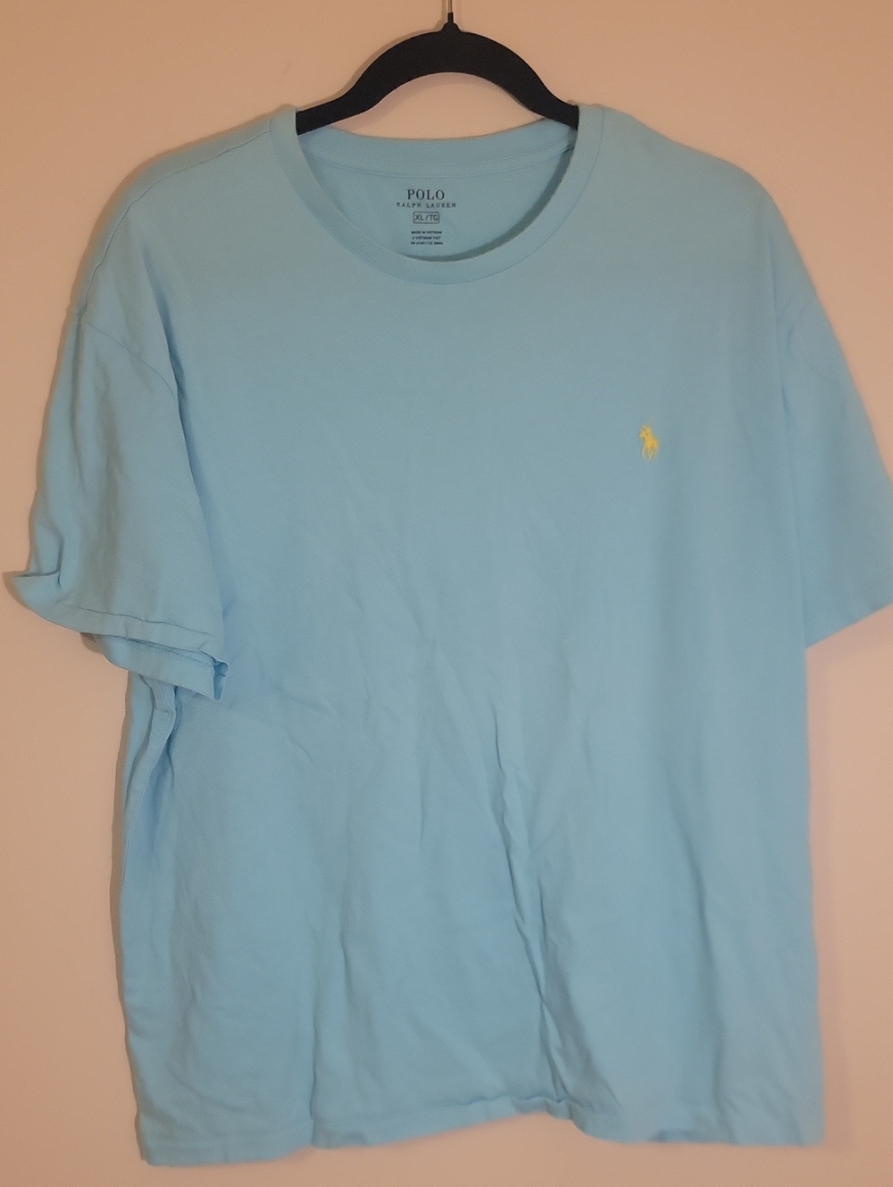 #36 Polo by Ralph Lauren Blue Crew Tee with Yellow Pony